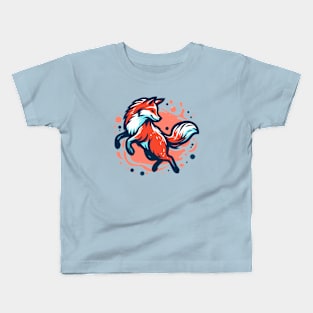 Abstract Dancing Fox Kids T-Shirt